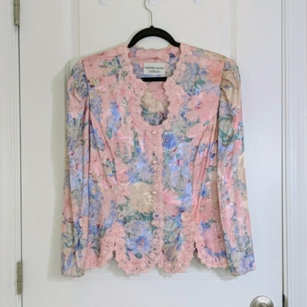 Vintage Pink Brocade jacket Jonathan Tait